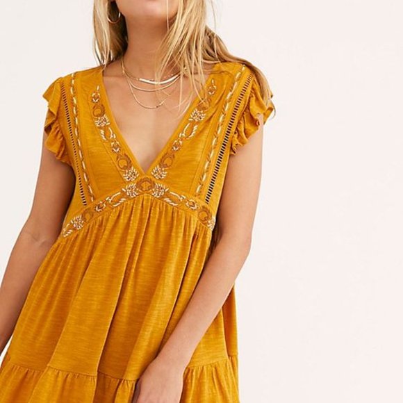 Free People Mustard Tunic - Picture 1 of 4